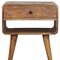 Homeroots 22" Oak Solid Wood Round One Drawer Nightstand 722586 - alternate 6