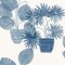 A-Street Prints Aida Blue Potted Plant Wallpaper 4014-87559 - alternate 1