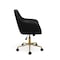 Martha Stewart Rayna Upholstered Office Chair in Black/Polished Brass CH-220921-6-BK-GLD-MS - alternate 9