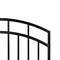 Nuvo Iron 45in Wx56in H Benitoite Gate Arched Rails, 48in W Opening, Self Close Hardware w/Double Side Handle IBGA4556 - alternate 9