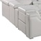 Homeroots Light Gray Italian Leather Power Reclining U Shaped Twelve Piece Corner Sectional With Console 632552 - alternate 9