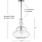 Jonathan Y Bettina 13.37" Glass/Metal LED Pendant, Chrome/Clear JYL6402A - alternate 13