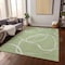 Homeroots 5' X 8' Artichoke Green And Ivory Abstract Washable Indoor Outdoor Area Rug 597452 - alternate 8