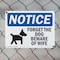 Signmission Forget The Dog Beware Of Wife, 14 Inch X 10 Inch, Plastic Sign, 2PK OS-2PACK-NS-P-1014-L-12876 - alternate 6