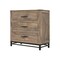 Homeroots 36" Brown Solid Wood Three Drawer Chest 524616 - alternate 8