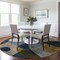 Homeroots 8' Blue Gold And Gray Round Abstract Washable Indoor Outdoor Area Rug 604490 - alternate 9