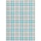 Homeroots 3' X 5' Aqua And Gray Plaid Washable Indoor Outdoor Area Rug 601314 - alternate 7