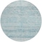 Homeroots 8' Teal Blue And Ivory Round Trellis Washable Indoor Outdoor Area Rug 616498 - alternate 7
