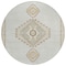 Homeroots 8' Ivory Gray And Brown Round Oriental Washable Indoor Outdoor Area Rug 598420 - alternate 9