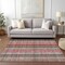 Homeroots 5' X 8' Red Pink And Pewter Plaid Washable Indoor Outdoor Area Rug 614000 - alternate 9