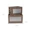 Homeroots Set of Two Gray Solid Wood Crate, 2PK 487689 - alternate 6