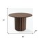 Homeroots 46" Brown Wood Pedestal Base Round Top Dining Table 720940 - alternate 6