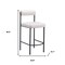 Homeroots Set of Two 26" Ivory and Black Faux Shearling and Steel Low Back Counter Height Bar Chairs, 2PK 555751 - alternate 5