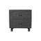 Homeroots 24" Gray Solid Wood Distressed Carved Scrollwork Two Drawer Nightstand 555406 - alternate 5