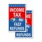 Signmission Income Tax E-file Fast Refunds, A-Frame & 2 Decals Installed, Heavy-Duty Plastic Frame SBHD-D-2436-IncomeTaxE-fileFastRefunds - alternate 5