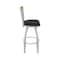 Holland Bar Stool Co Eleanor 36in Swivel Extra Tall Bar Stool, Anodized Nickel Finish, Medium Back and Black Vinyl Seat 880 - alternate 7