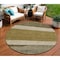 Homeroots 8' Coffee Ivory And Gray Round Abstract Washable Indoor Outdoor Area Rug 615256 - alternate 1