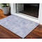 Homeroots 3' X 5' Sky Blue And Ivory Geometric Washable Indoor Outdoor Area Rug 603293 - alternate 1