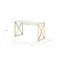 Homeroots 47" White and Gold Wood and Metal Computer Desk 554206 - alternate 6