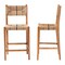 Bali & Pari Prita Bohemian Paper Loom and Natural Mahogany Wood 2-Piece Bar Stool Set 249-2PC-13879-ZORO - alternate 9