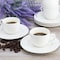 Elama Sol 12 Piece 3 Ounce Porcelain Espresso Cup with Saucer Set in White ELM-SOL-3ESPRESSO - alternate 5