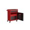 Homeroots Set of Two Red Multi-Tier Steel Rolling Cabinet With Lid, 2PK 714586 - alternate 1