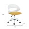 Homeroots White and Yellow Adjustable Height Swivel Rolling Office Chair 568074 - alternate 7