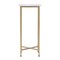 Homeroots 21" White and Gold Distressed Marble and Iron Square End Table 634867 - alternate 7