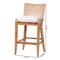 Bali & Pari Ridley Woven Seagrass Bar Stool, White Wash 265-14526-ZORO - alternate 8