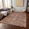 Homeroots 9' X 12' Terra Cotta And Charcoal Damask Washable Indoor Outdoor Area Rug 603393 - alternate 9