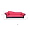 Homeroots 98" Red Velvet Settee With Black Legs 530492 - alternate 6
