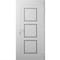 Vdomdoors Front Exterior Prehung Metal-Plastic Door, Manux 8661 White Silk, Office Commercial and Residential MANUX8661EXD-WS-W36xH80-LH - alternate 1