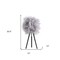 Homeroots 21" Soft Gray Feather Shade Modern Tripod Metal Table Lamp 524256 - alternate 5