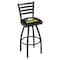 Holland Bar Stool Co 36" Blk Wrinkle Michigan Tech Swivel Bar Stool, Ladder Back L01436MITech - alternate 1