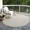 Homeroots 8' Beige And Ivory Round Geometric Washable Indoor Outdoor Area Rug 596898 - alternate 8