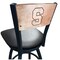 Holland Bar Stool Co 36" Blk Wrinkle Syracuse Swivel Bar Stool, Laser Engraved Back L03836BWMedMplASyrcseBlkVinyl - alternate 1