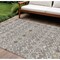 Homeroots 8' X 10' Taupe Gray And Gold Geometric Washable Indoor Outdoor Area Rug 612229 - alternate 1