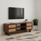 Homeroots 43in Brown Solid Wood Enclosed and Open Storage TV Stand 719197 - alternate 10