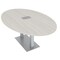 Skutchi Designs Oval Conference Table With Power, 48 in W, 84 in L, Ivory HAR-OVL-48X84-DOU-K458-ESIL - alternate 1