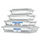 Serenelife 8-Piece Glass Baking Dish with Lids Set, White SL4PBK22 - alternate 1