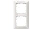 Siemens DELTA line, titanium white frame 2-fold, 151x 80 mm vertical, with Labeling 5TG2552-2 - alternate 1