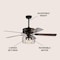 Jonathan Y Asher 52" 3-Light Industrial Metal/Wood LED Ceiling Fan With Remote, Forged Black JYL9603A - alternate 11