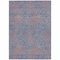 Homeroots 8' X 10' Teal Blue And Pink Abstract Washable Indoor Outdoor Area Rug 599841 - alternate 9