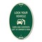 Signmission Lock Your Vehicle - Cars and Contents Left at, 12 In X 18 In Architectural, Heavy Gauge Aluminum A-OV-G-1218-23880 - alternate 1