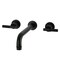 Kingston Brass Two-Handle Wall Mount Tub Faucet with Knurled Handle, Matte Black KS8020KNL - alternate 1