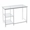 Homeroots 42" Clear and White Glass Writing Desk 402045 - alternate 6