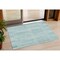 Homeroots 3' X 5' Turquoise And Pale Aqua Striped Washable Indoor Outdoor Area Rug 631569 - alternate 1