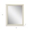 Homeroots 52" Ivory Distressed Wood Framed Accent Mirror 632866 - alternate 5