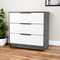 Homeroots 28" White and Gray Three Drawer Dresser 534959 - alternate 1