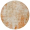Homeroots 8' Orange And Ivory Round Abstract Washable Indoor Outdoor Area Rug 612342 - alternate 8